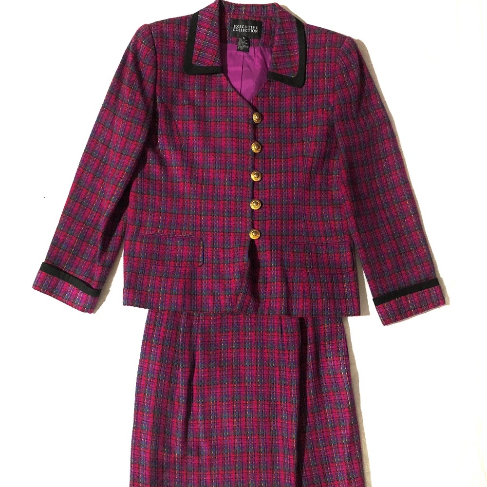 Executive Collection 2 pc. Vintage Blazer/Skirt Set